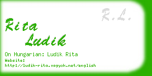 rita ludik business card